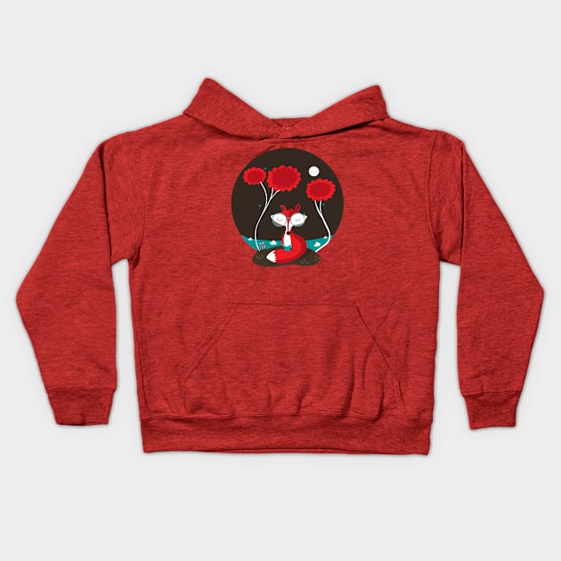 The red fox Kids Hoodie by Mjdaluz